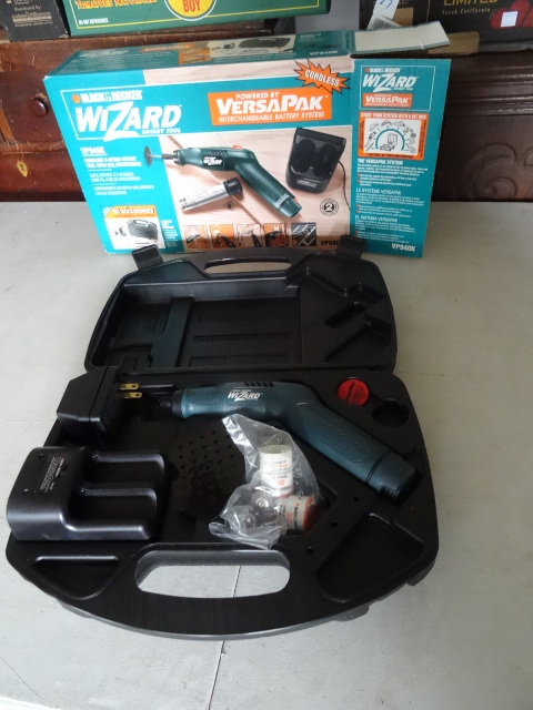 lot 131 image: Black & Decker Wizard, New In Box Cordless Rotary