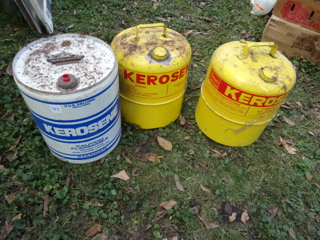 lot 155 image: Kerosene Cans Qty 3
