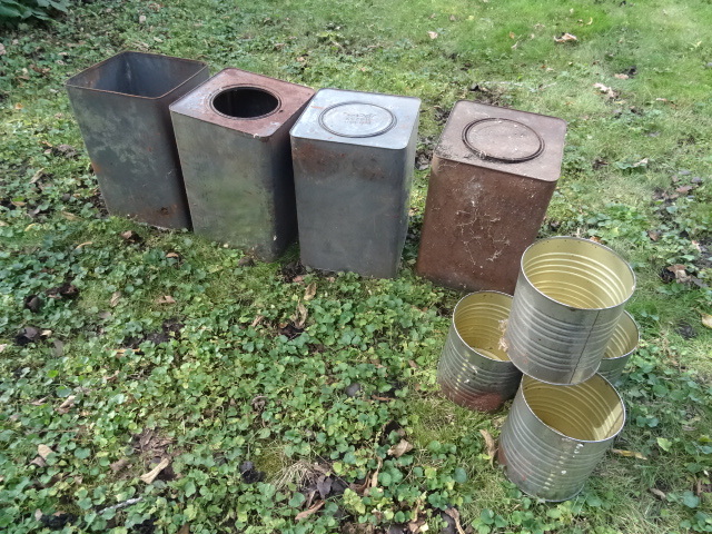 lot 162 image: Variety Of Rustic Metal Tins