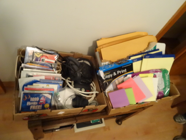 lot 180 image: 2 Boxes Misc Office Supplies,