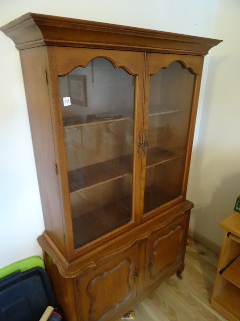 lot 208 image: China Cabinet 40 X 14 X 68
