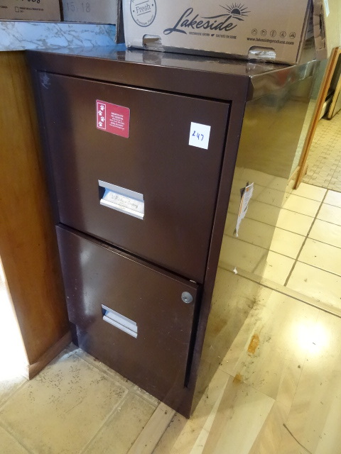 lot 247 image: 15 Metal 2 Drawer File Cabinet