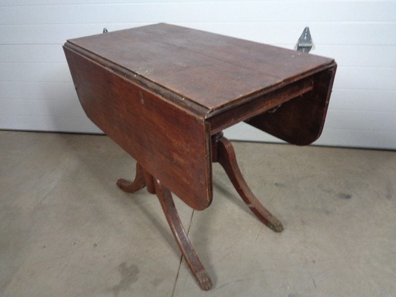 lot 95 image: Old Wood Drop Side Table