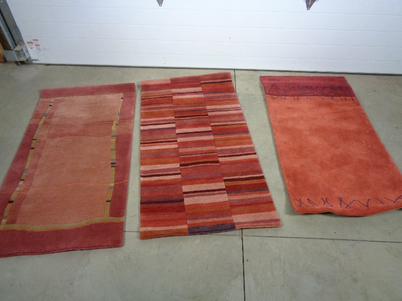 lot 112 image: 3 Wool Rugs