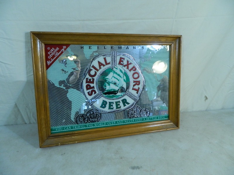 lot 27 image: Heilemans Framed Beer Mirror