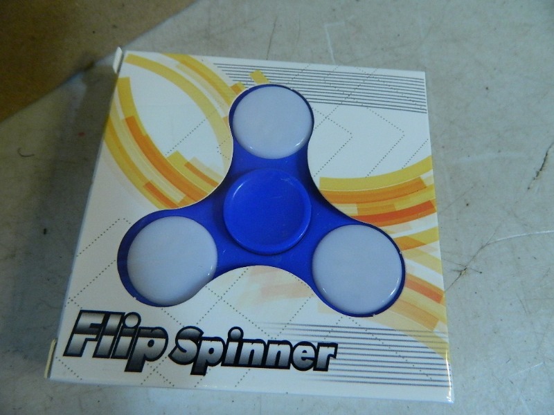 lot 38 image: New Case of 60 Blue LED Fidget Spinners