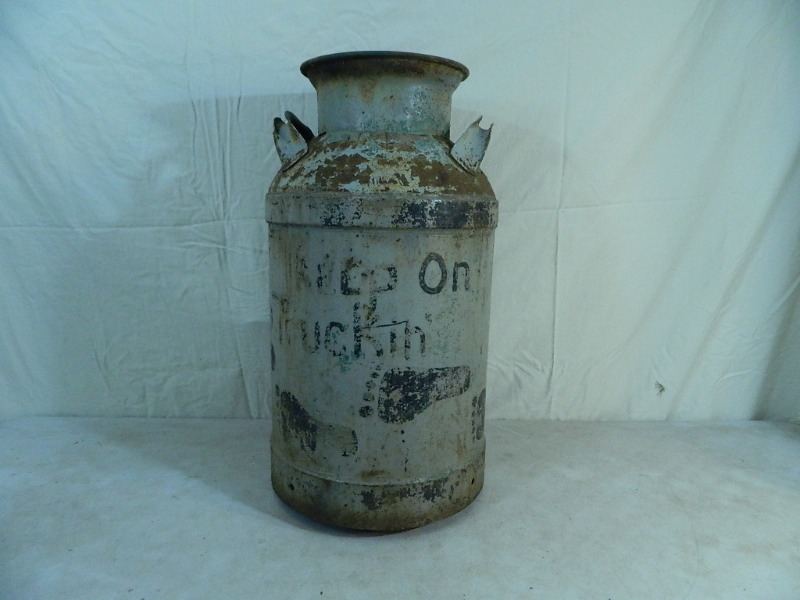 lot 40 image: Vintage Metal Milk Jug