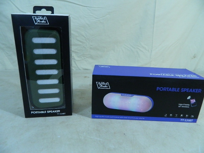 lot 68 image: 2 New Portable Wireless BT Speakers