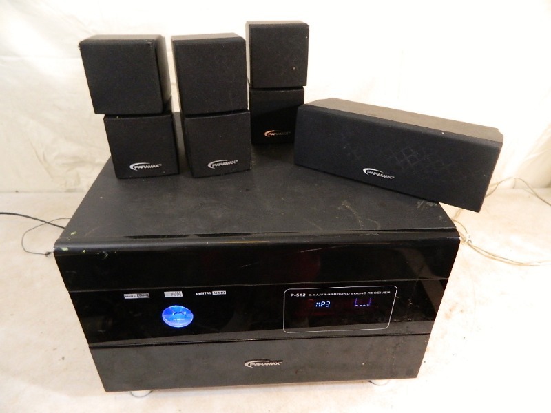 lot 156 image: Paramax Reciever and Speakers