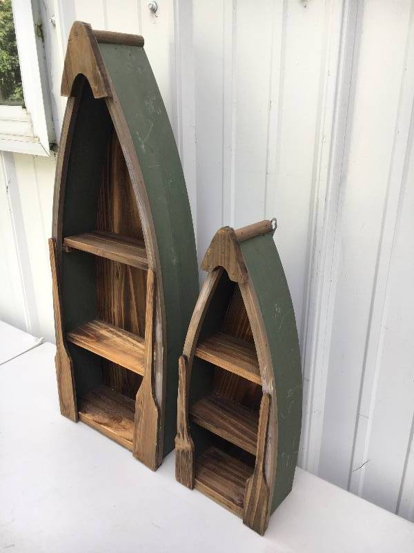lot 37 image: 2 Hanging Wooden Boats