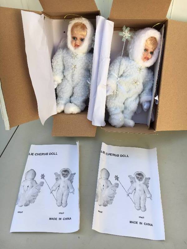 lot 75 image: Vintage Cherub Dolls