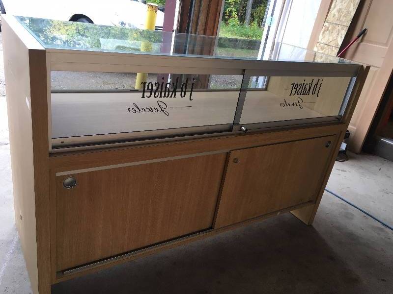 LARGE SOLID WOOD DISPLAY CASE