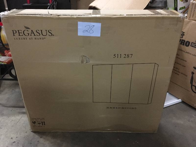 Pegasus 36 x 31 Beveled Edge Medicine Cabinet by Pegasus