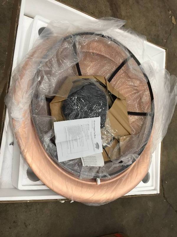 Catalina Creations 30 in. Copper Fire Pit Set open box not used