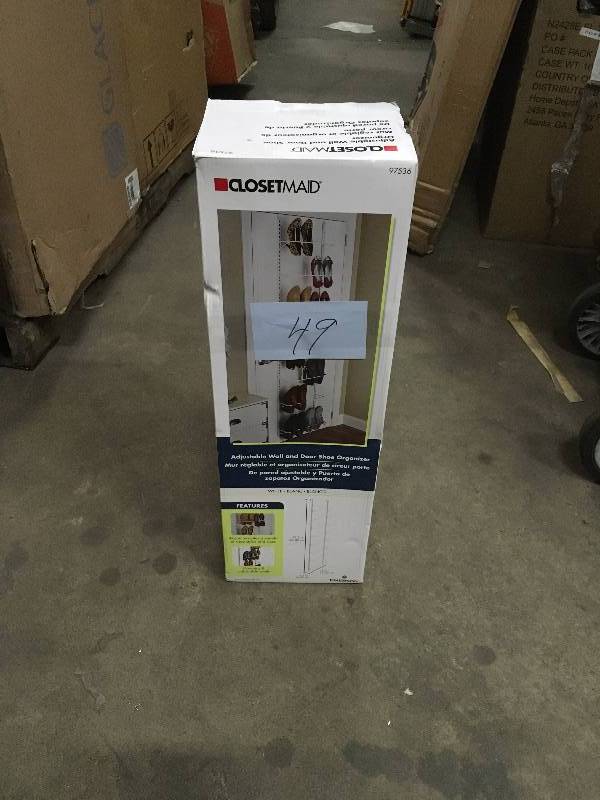 Closetmaid Adjustable Hanging Shoe Organizer open box not used