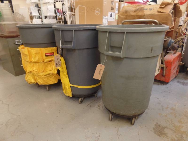 TRASH RECEPTACLES ON DOLLIES