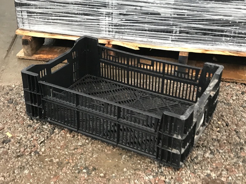 Pallet Of Stackable Plastic Crates