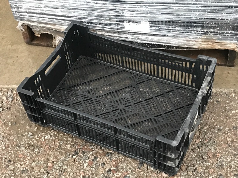 Pallet Of Stackable Plastic Crates