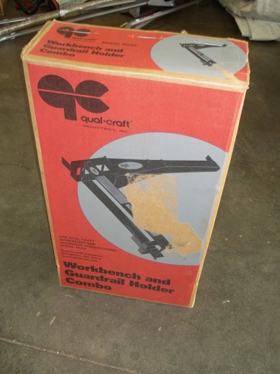 lot 78 image: Qual-Craft Guardian  Workbench and Guardrail Combo # 2204 Retail $92.00