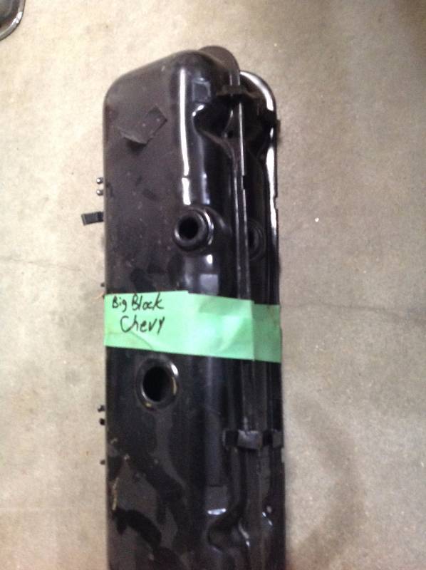 lot 86 image: Chevy Big Block Valve Covers, GM 350 Valve Covers, Various Radiator Fans, and Aluminum Gas Pedal