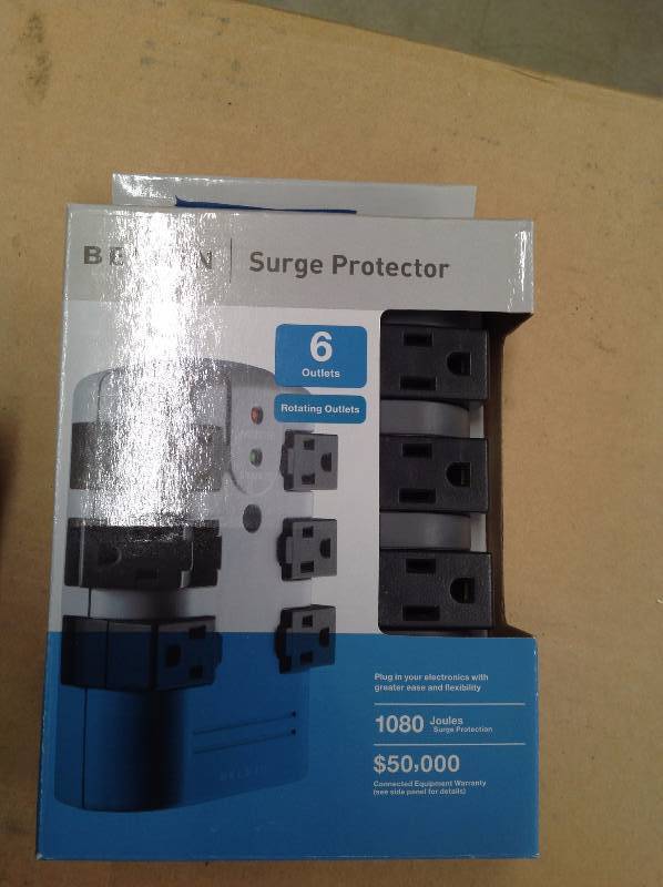 lot 60 image: Two Belkin Surge Protector 6 Outlets
