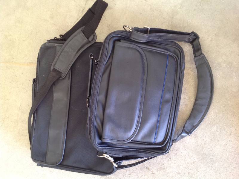 lot 90 image: Two Laptop Cases, One Leather, One Canvas. Dell