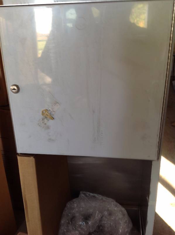 lot 12 image: Bradley Paper Towel and Trash Can Wall Mounted