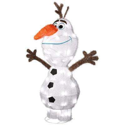 Lighted Olaf figure sculpture...