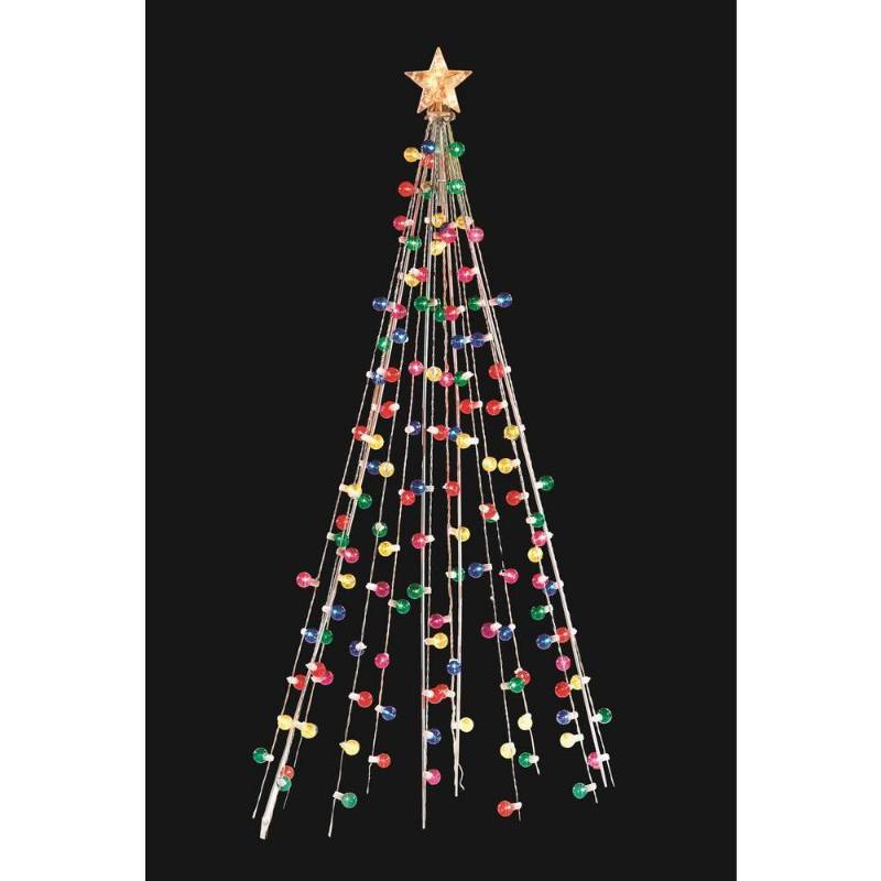 7 ft. Cone Tree with 105 Multi-Colo...