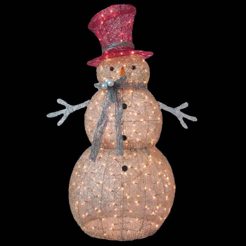 5 ft. Pre-Lit Gold Snowman...