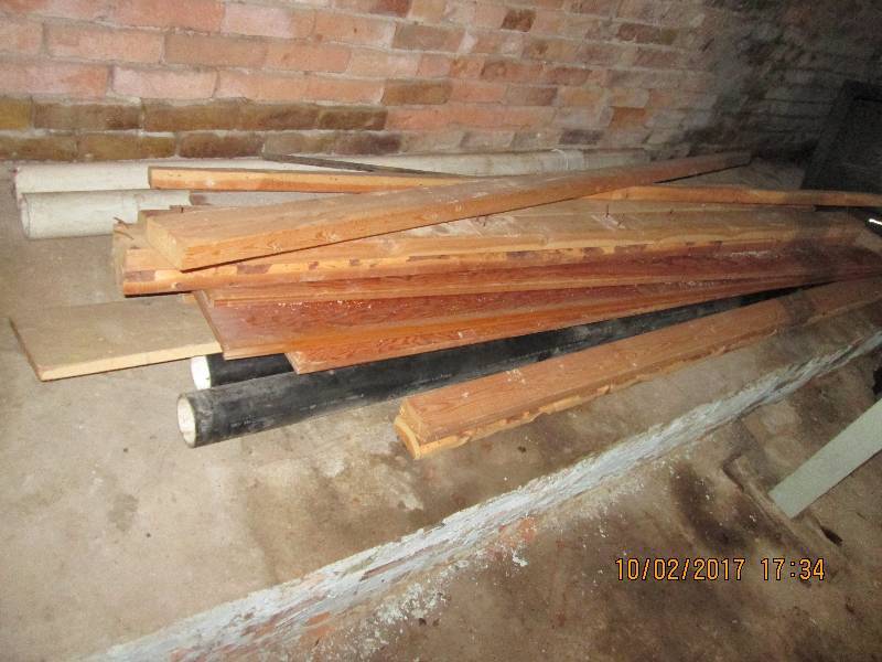 Lot of used lumber and pipe...