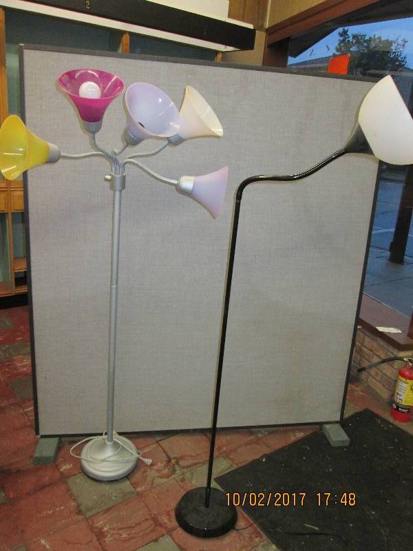 2 flex neck floor lamps...