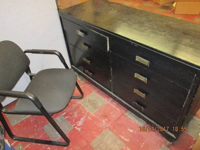 Vintage dresser painted black and a...