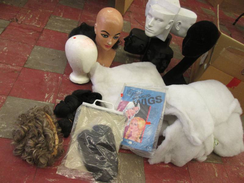 Retail display heads and wigs...
