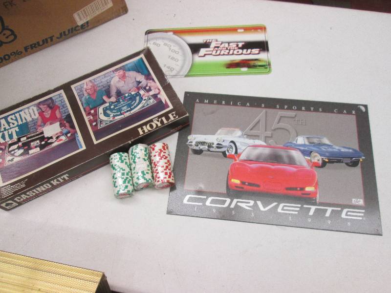Poker and Corvette items...