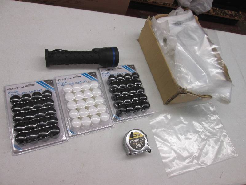 Chair tops, flashlight, and many pa...