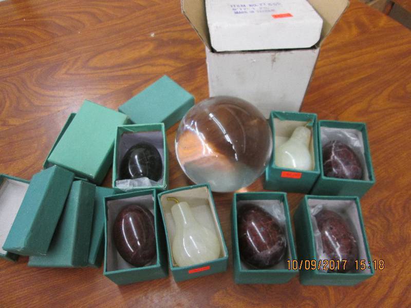 Lot of polished egg rocks and a cry...