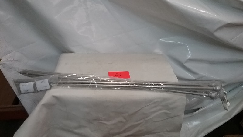 2x Silver Curtain Rods