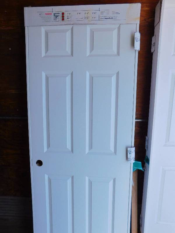 lot 28 image: New 6-Panel MDF Door and Frame