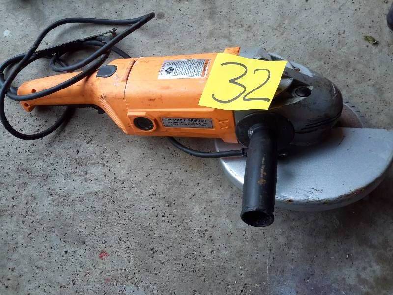 lot 32 image: Chicago Electric,  9 in Angle Grinder