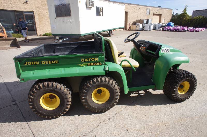 2003 JOHN DEERE 6X4 GATOR UTILITY VEHICLE DIESEL ELECTRIC DUMP BED 630 HOURS MODEL