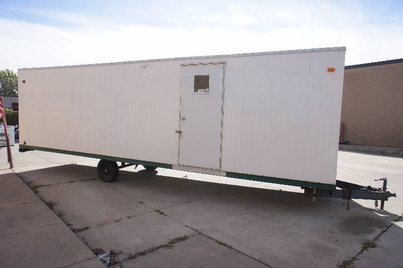 lot 11 image: SCOTSMAN - UTILITY JOB TRAILER - 32 LONG - 7 TALL - 8 WIDE - ROLL UP DOOR ON BACK - TONS OF STORAGE - ALL CONTENTS INSIDE INCLUDED - (#9225)