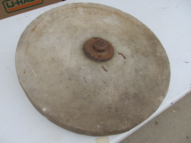 lot 51 image: Antique Stone Grinding Wheel