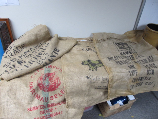 lot 74 image: Group of Burlap Sacks