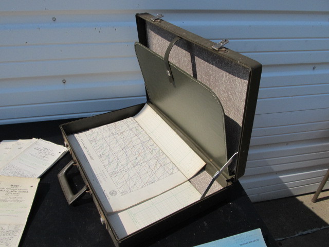 lot 91 image: Vintage USAF Air Force Briefcase FULL of Documents & Maps