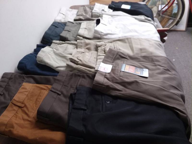 lot 103 image: LARGE Lot of Mens PantsSlacks - Many NEW