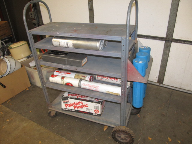 lot 137 image: ROD GUARD Rolling Welding Cart FULL of Rods