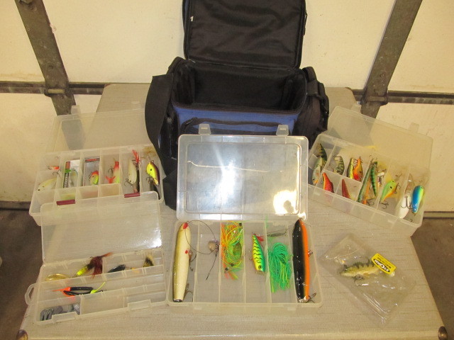 lot 168 image: Carrying Case wFULL Tackle Boxes