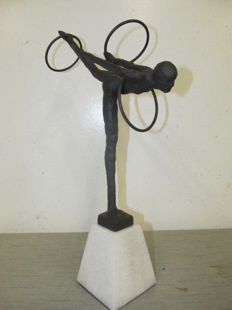 lot 175 image: Heavy Iron Sculture on Base