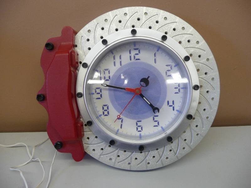 lot 5 image: NOS Disc Brake Shop Clock - New Condition - See Pictures